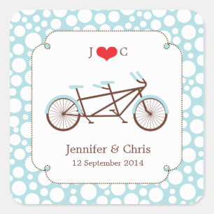 Tandem Bike (Blue Stippen) voor Sticker