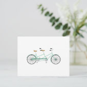 Tandem Bike Briefkaart (Staand voorkant)
