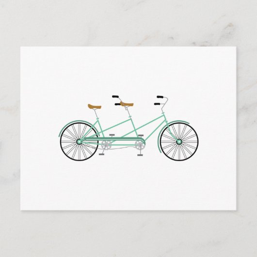 Tandem Bike Briefkaart (Voorkant)