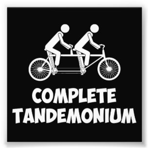 Tandem Bike Complete Tandemonium Foto Afdruk