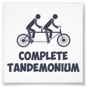 Tandem Bike Complete Tandemonium Foto Afdruk