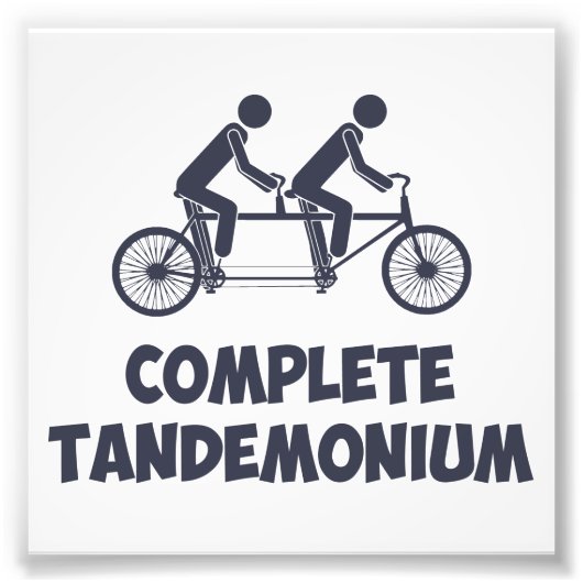 Tandem Bike Complete Tandemonium Foto Afdruk (Voorkant)