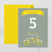 Tandem Bike (Geel / Grijs) Tafelnummer (Voorkant / Achterkant)