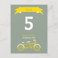 Tandem Bike (Geel / Grijs) Tafelnummer