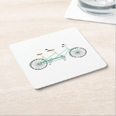 Tandem Bike Kartonnen Onderzetters (Schuin)