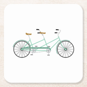 Tandem Bike Kartonnen Onderzetters