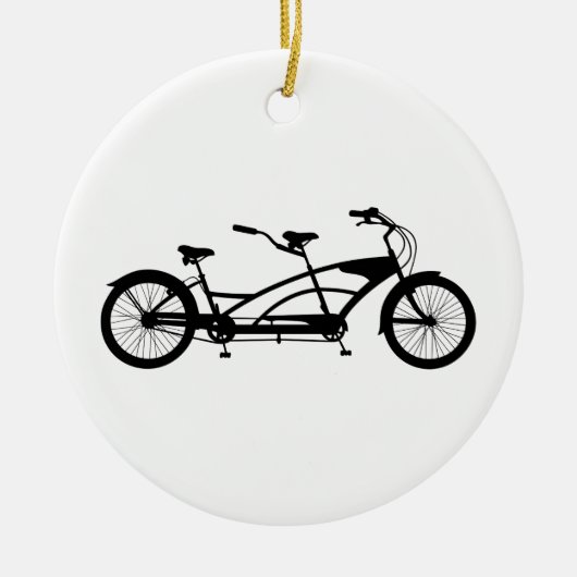Tandem Bike Keramisch Ornament (Voorkant)