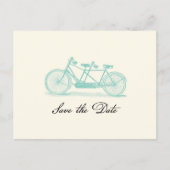 Tandem Bike Save the Date Briefkaart (Voorkant)