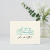  Tandem Bike Save the Date Briefkaart (Staand voorkant)
