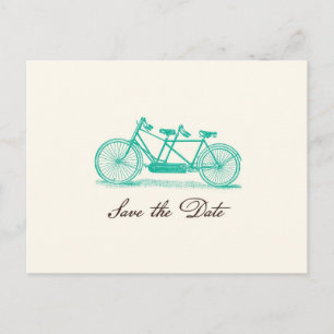  Tandem Bike Save the Date Briefkaart