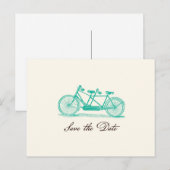  Tandem Bike Save the Date Briefkaart (Voorkant / Achterkant)