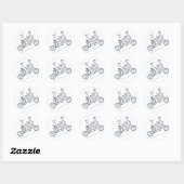 Tandem Bike Sticker van TearDrop Weddings (Vel)