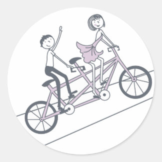 Tandem Bike Sticker van TearDrop Weddings