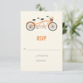 Tandem Bike Wedding RSVP - Sinaasappel (Staand voorkant)
