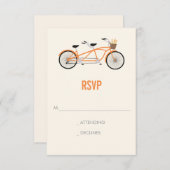 Tandem Bike Wedding RSVP - Sinaasappel (Voorkant / Achterkant)