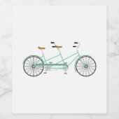 Tandem Bike Wijn Etiket (Enkel label)