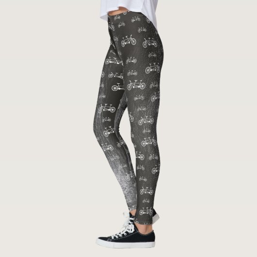 Tandem Bikes Patroon Fun Fiets Patroon Leggings (Links)