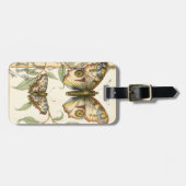 Tandem Butterflies over groene bladeren Bagagelabel (Voorkant horizontaal)