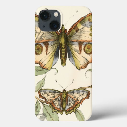 Tandem Butterflies over groene bladeren Case-Mate iPhone Case (Achterkant)