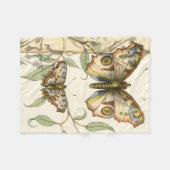 Tandem Butterflies over groene bladeren Fleece Deken (Voorkant (Horizontaal))
