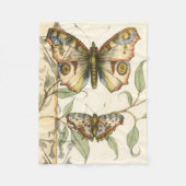 Tandem Butterflies over groene bladeren Fleece Deken (Voorkant)