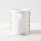 Tandem Butterflies over groene bladeren Grote Koffiekop (Achterkant)