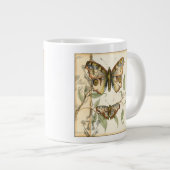 Tandem Butterflies over groene bladeren Grote Koffiekop (Voorkant rechts)