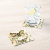 Tandem Butterflies over groene bladeren Kartonnen Onderzetters (Insitu)