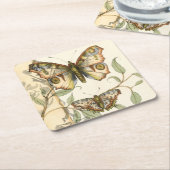 Tandem Butterflies over groene bladeren Kartonnen Onderzetters (Schuin)