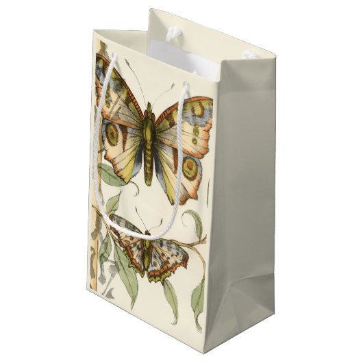 Tandem Butterflies over groene bladeren Klein Cadeauzakje (Achterkant Gekanteld)