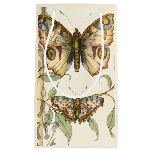 Tandem Butterflies over groene bladeren Klein Cadeauzakje (Voorkant)