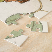 Tandem Butterflies over groene bladeren Legpuzzel (Zijkant)