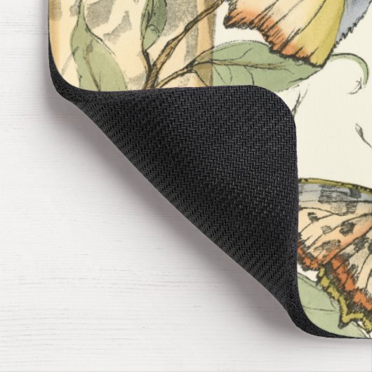 Tandem Butterflies over groene bladeren Muismat (Hoek)