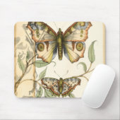 Tandem Butterflies over groene bladeren Muismat (Met muis)