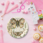 Tandem Butterflies over groene bladeren Papieren Bordje (Feest)