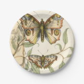 Tandem Butterflies over groene bladeren Papieren Bordje (Voorkant)