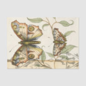 Tandem Butterflies over groene bladeren Tissuepapier (Voorkant)