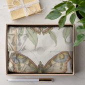 Tandem Butterflies over groene bladeren Tissuepapier (Geschenk)