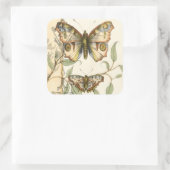 Tandem Butterflies over groene bladeren Vierkante Sticker (Tas)