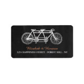 Tandem Chalkboard bruiloft Etiket (Voorkant)