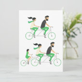 Tandem-cycli Kaart (Staand voorkant)