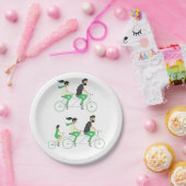 Tandem-cycli Papieren Bordje (Feest)