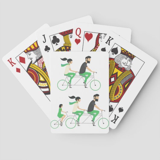 Tandem-cycli Pokerkaarten (Achterkant)