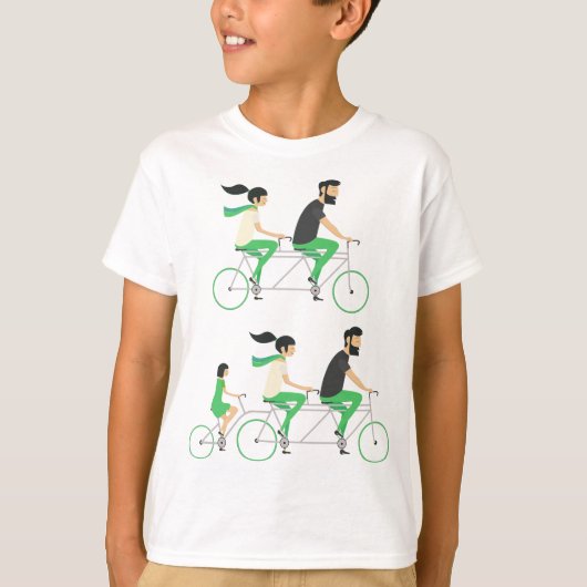 Tandem-cycli T-shirt (Voorkant)