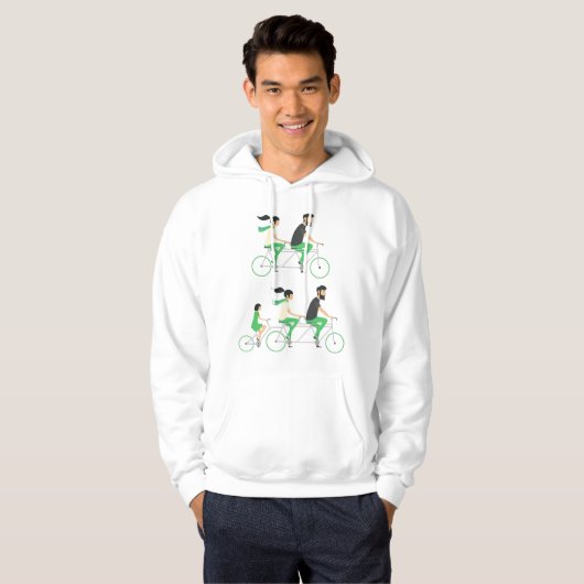 Tandem Cyclists Hoodie (Voorkant volledig)