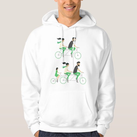 Tandem Cyclists Hoodie (Voorkant)