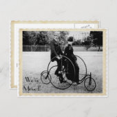 Tandem Fiets Bewegend Briefkaart (Voorkant / Achterkant)