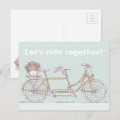 Tandem-fiets Briefkaart (Voorkant / Achterkant)