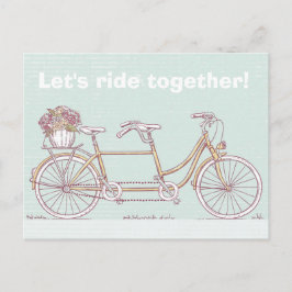  Tandem-fiets Briefkaart