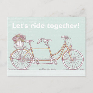 Tandem-fiets Briefkaart